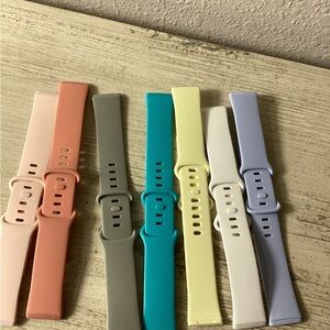 Set of seven Colorful Fitbit Watch Bands